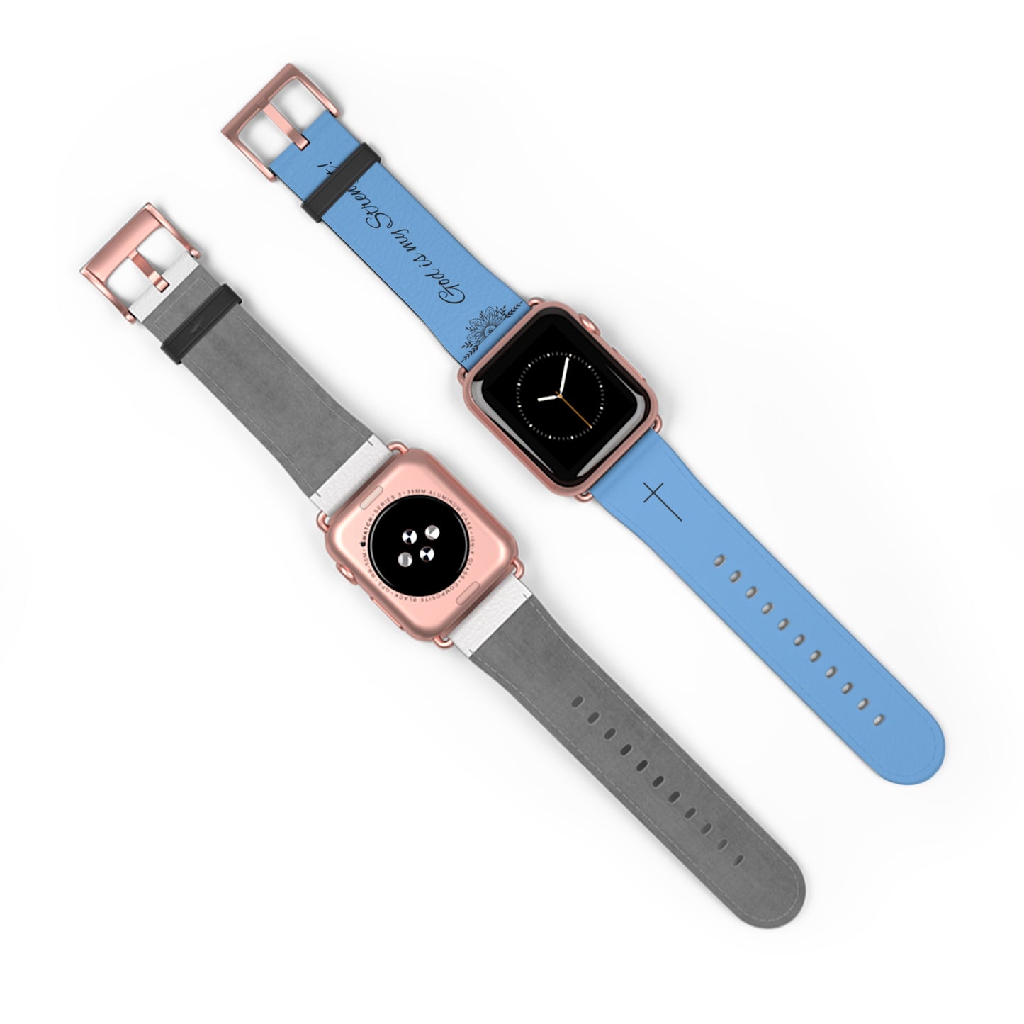 Faith-Inspired Watch Band, Christian Watch Strap, Casual Accessory, Gift for Believers, Stylish Faith Jewelry, Blue Watch Band