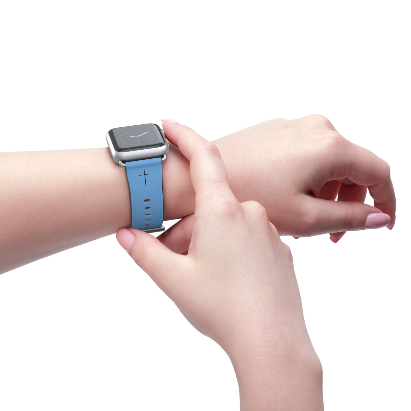 Faith-Inspired Watch Band, Christian Watch Strap, Casual Accessory, Gift for Believers, Stylish Faith Jewelry, Blue Watch Band