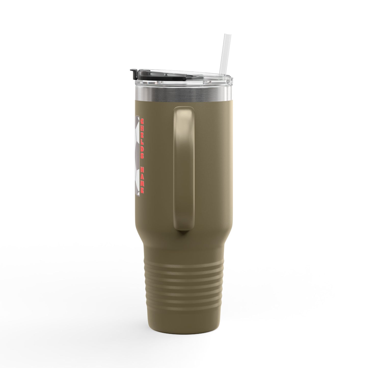 Game Day Vibes Personalized Insulated Travel Mug | 40oz Customizable Gift, Perfect for Soccer Lovers for Coaches, Players, Moms on Game Day