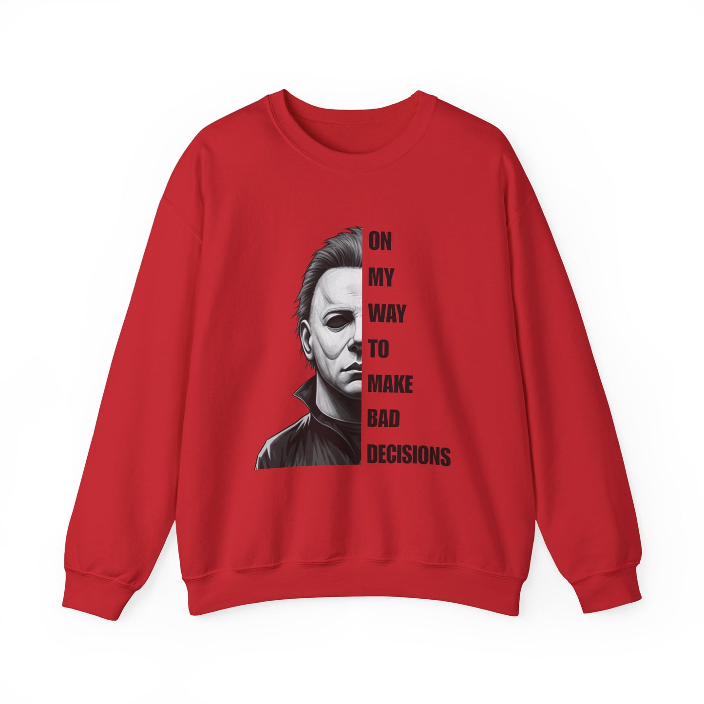Michael Myers Sweatshirt, Horror Movie Apparel, Unisex Crewneck, Bad Decisions Gift, Halloween Costume, Spooky Fashion