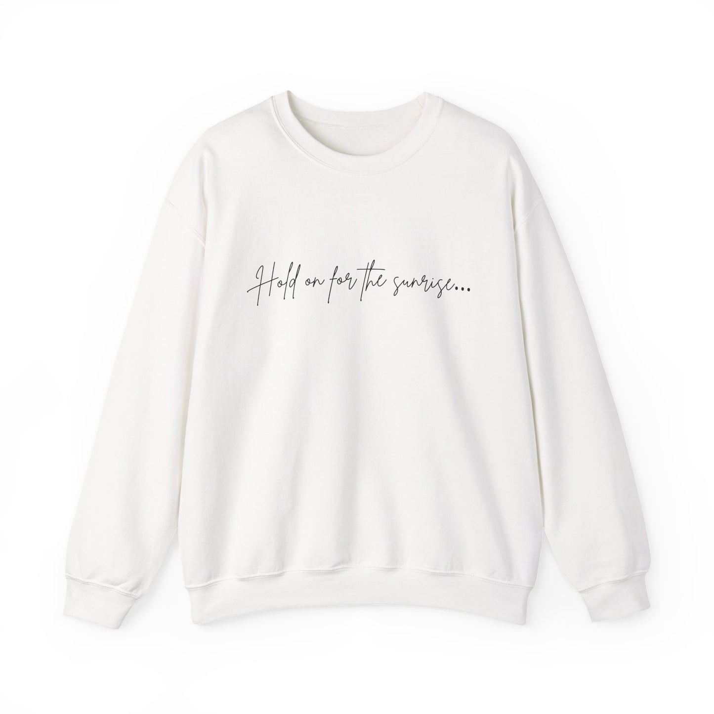 Hold On For The Sunrise Crewneck Sweatshirt, Cozy Beach Sweatshirt, Unisex Relaxed Fit Sweatshirt