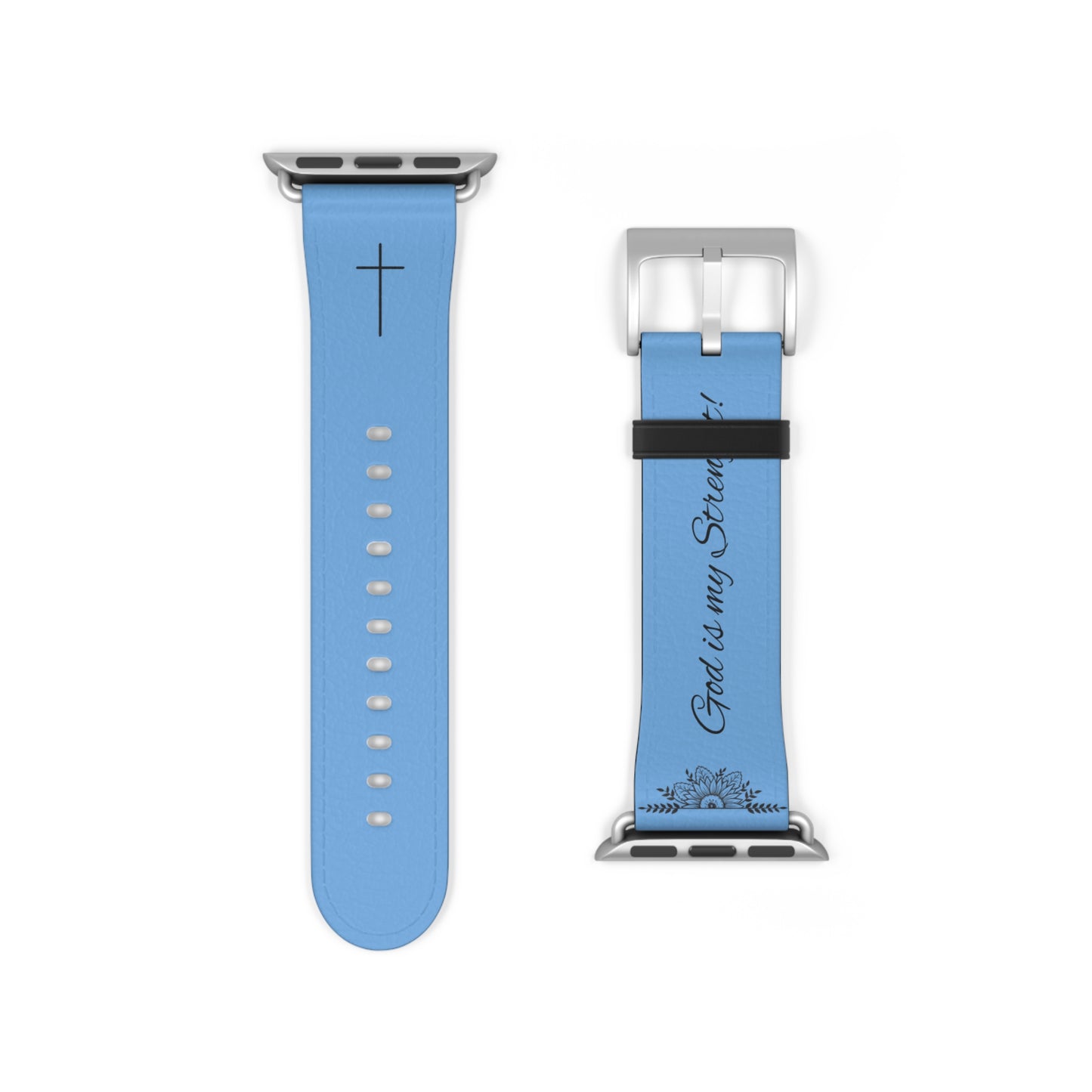 Faith-Inspired Watch Band, Christian Watch Strap, Casual Accessory, Gift for Believers, Stylish Faith Jewelry, Blue Watch Band
