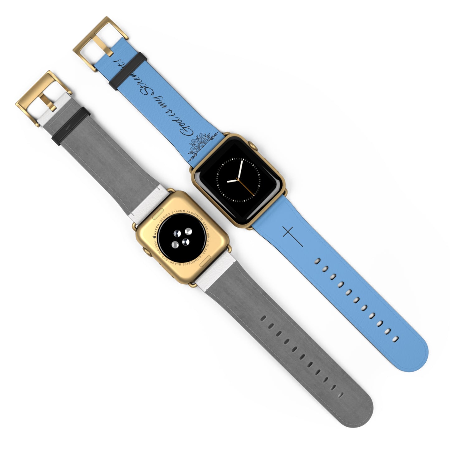 Faith-Inspired Watch Band, Christian Watch Strap, Casual Accessory, Gift for Believers, Stylish Faith Jewelry, Blue Watch Band