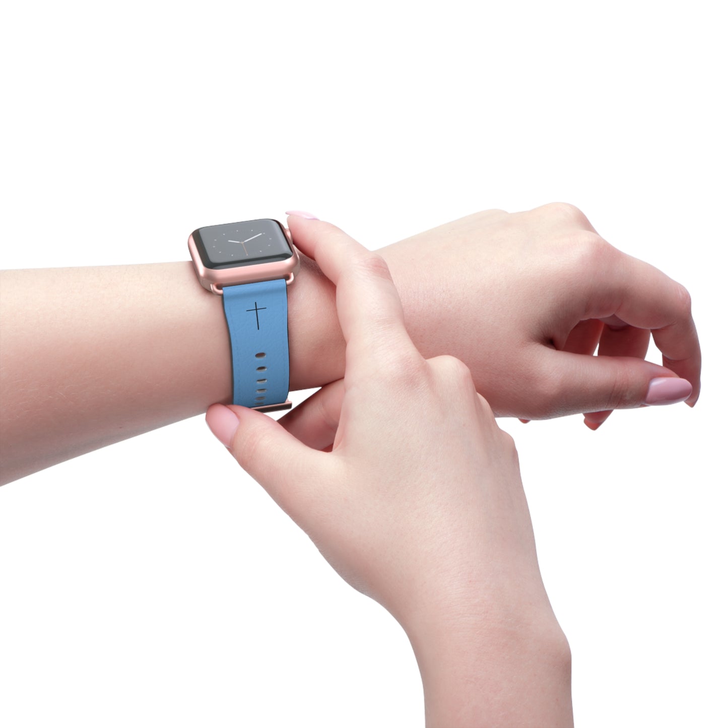 Faith-Inspired Watch Band, Christian Watch Strap, Casual Accessory, Gift for Believers, Stylish Faith Jewelry, Blue Watch Band