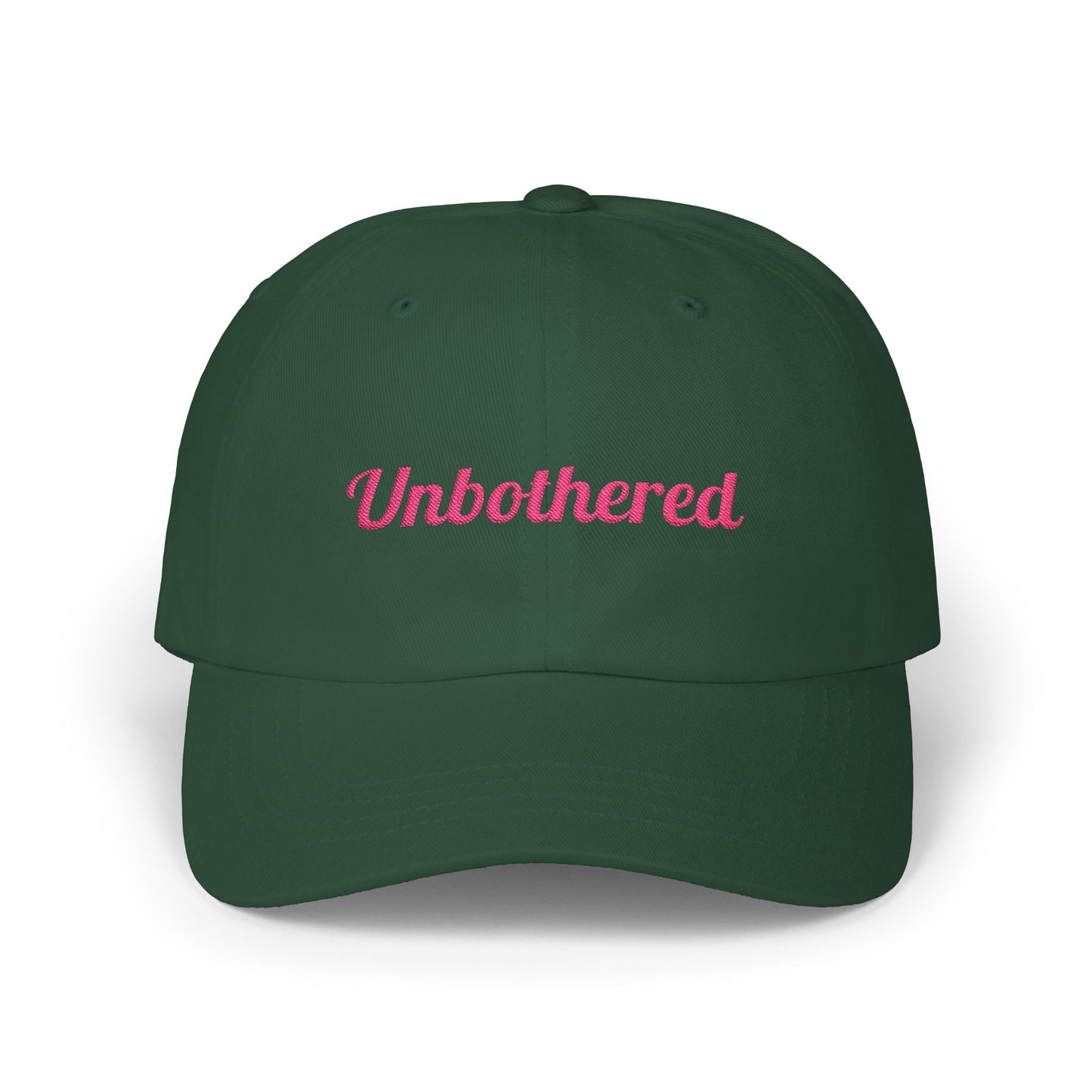 Unbothered Classic Dad Cap - Relaxed Fit Hat, Inspirational Gift, Casual Summer Accessory, Trendy Adjustable Cap, Perfect for Everyday Wear