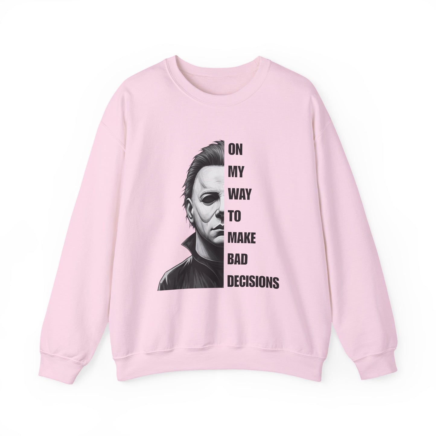 Michael Myers Sweatshirt, Horror Movie Apparel, Unisex Crewneck, Bad Decisions Gift, Halloween Costume, Spooky Fashion