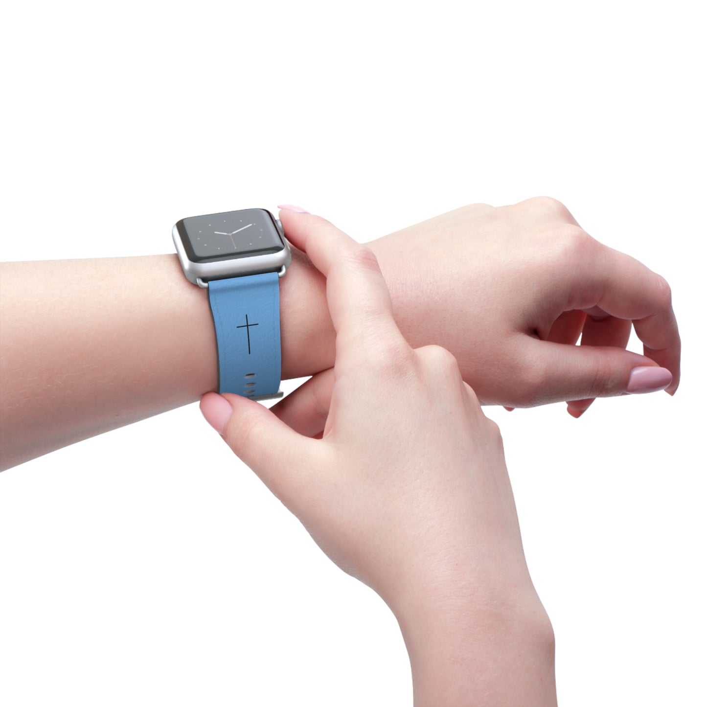 Faith-Inspired Watch Band, Christian Watch Strap, Casual Accessory, Gift for Believers, Stylish Faith Jewelry, Blue Watch Band