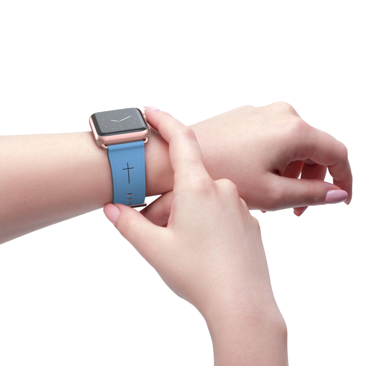 Faith-Inspired Watch Band, Christian Watch Strap, Casual Accessory, Gift for Believers, Stylish Faith Jewelry, Blue Watch Band