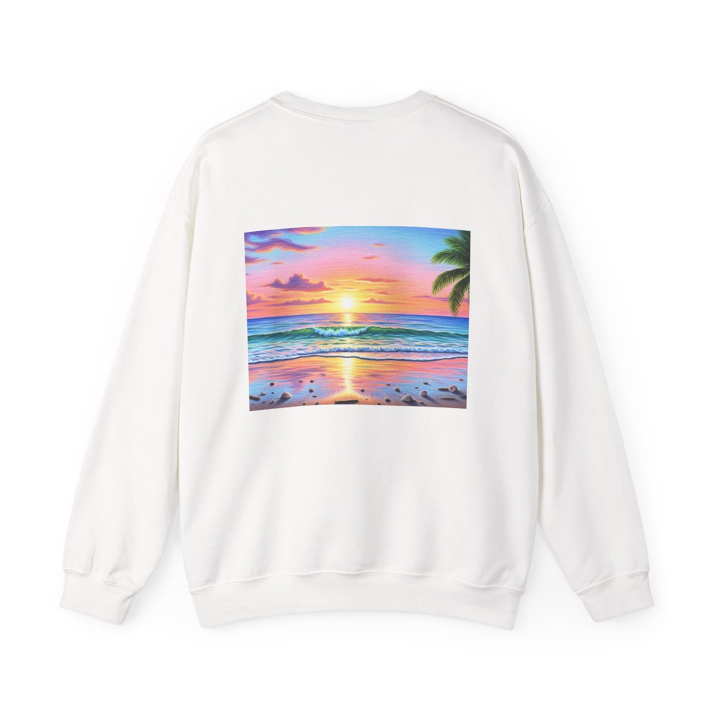 Hold On For The Sunrise Crewneck Sweatshirt, Cozy Beach Sweatshirt, Unisex Relaxed Fit Sweatshirt