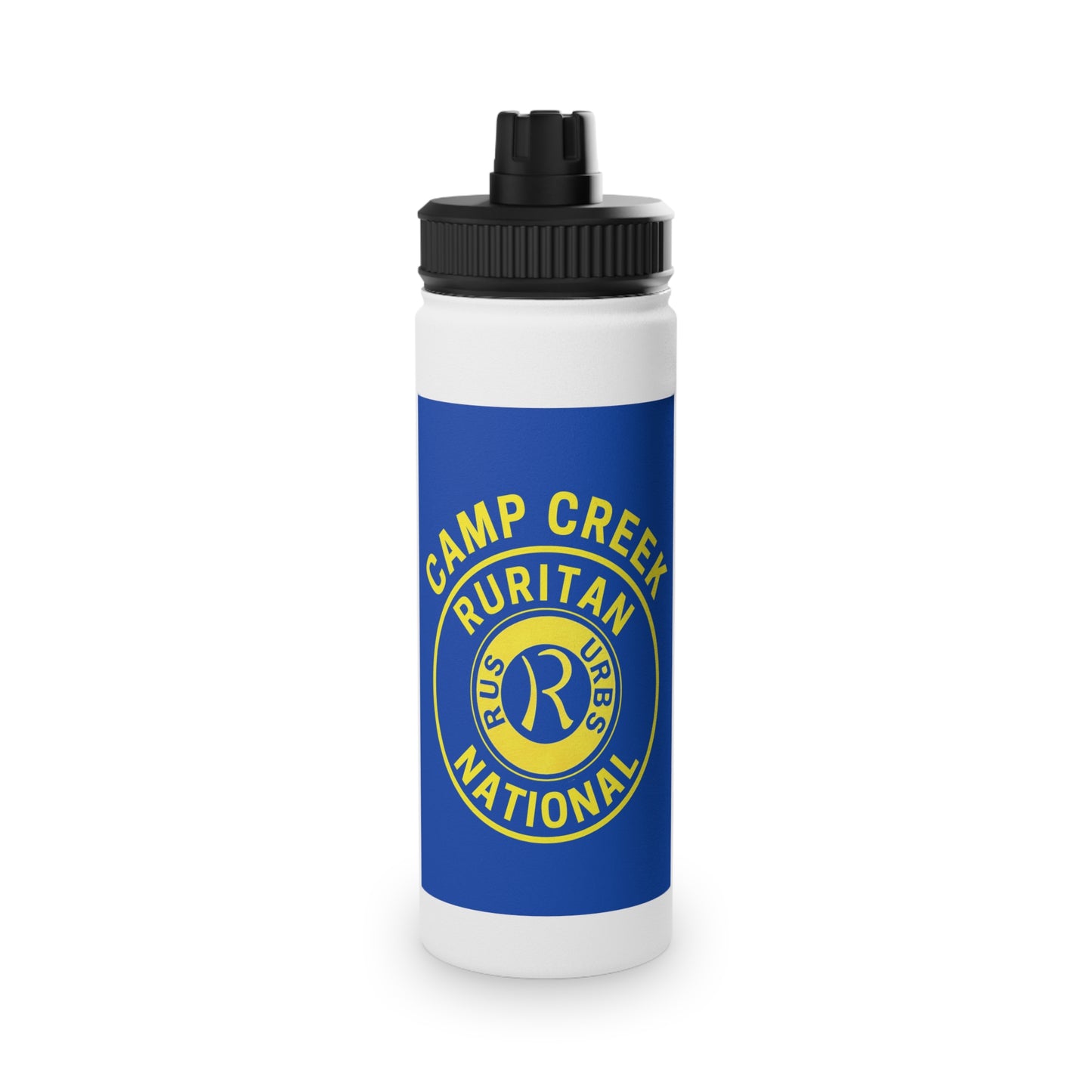 Durable Stainless Steel Water Bottle, Sports Lid, Camp Creek Ruritan National