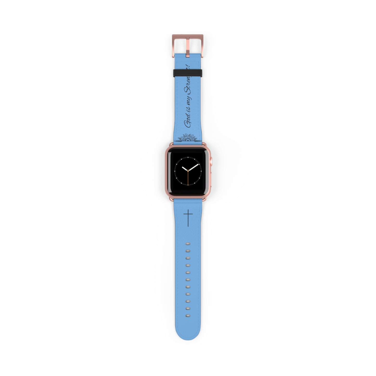 Faith-Inspired Watch Band, Christian Watch Strap, Casual Accessory, Gift for Believers, Stylish Faith Jewelry, Blue Watch Band