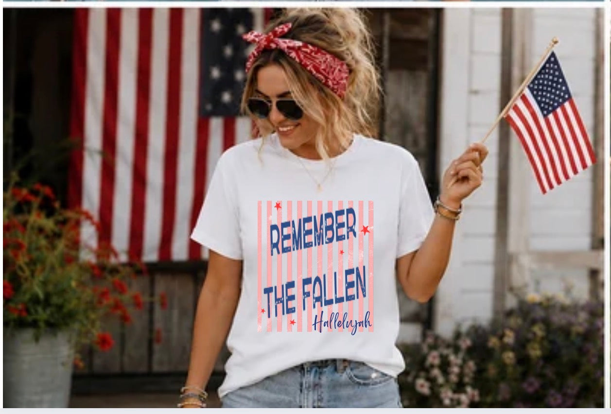 Remember The Fallen - Patriotic Hallelujah Graphic Tee