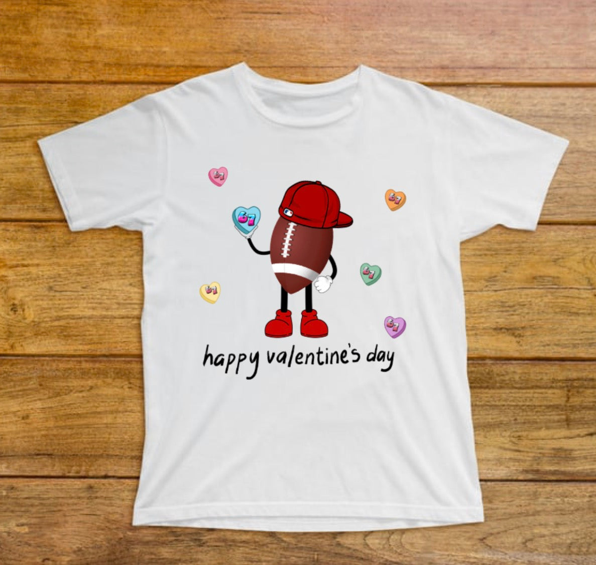 Football 6-7 Valentine’s Day shirt