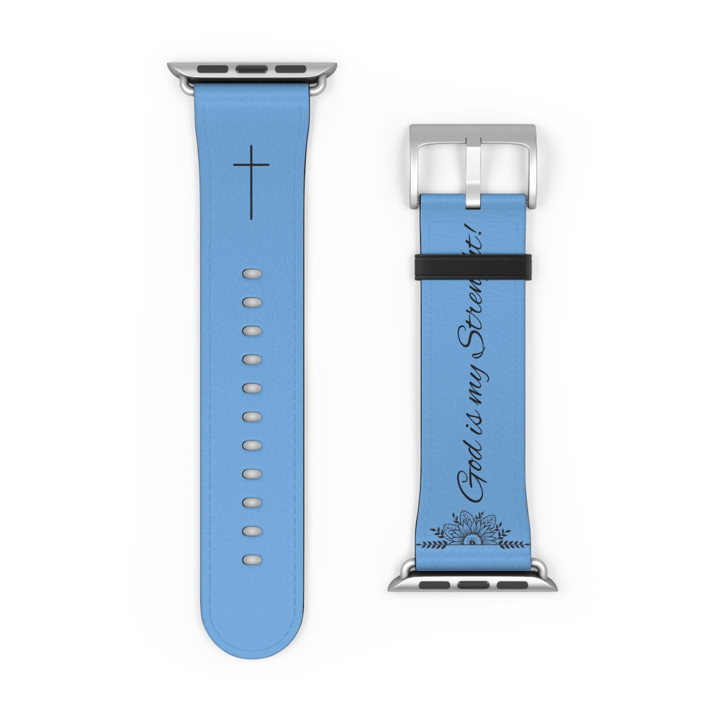 Faith-Inspired Watch Band, Christian Watch Strap, Casual Accessory, Gift for Believers, Stylish Faith Jewelry, Blue Watch Band