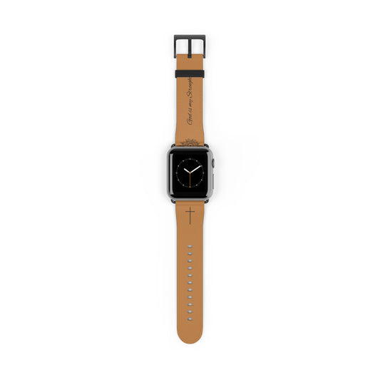 Faith-Inspired Watch Band, Leather Smartwatch Strap, Inspirational Gift, Christian Accessory, Everyday Motivation Bracelet