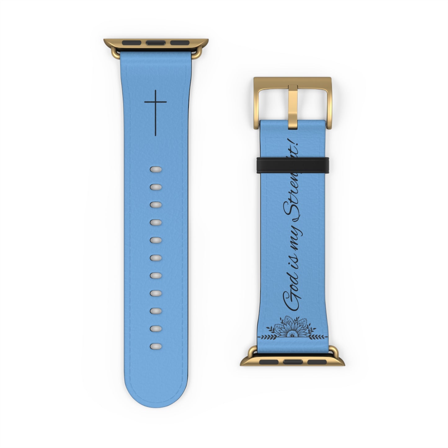 Faith-Inspired Watch Band, Christian Watch Strap, Casual Accessory, Gift for Believers, Stylish Faith Jewelry, Blue Watch Band