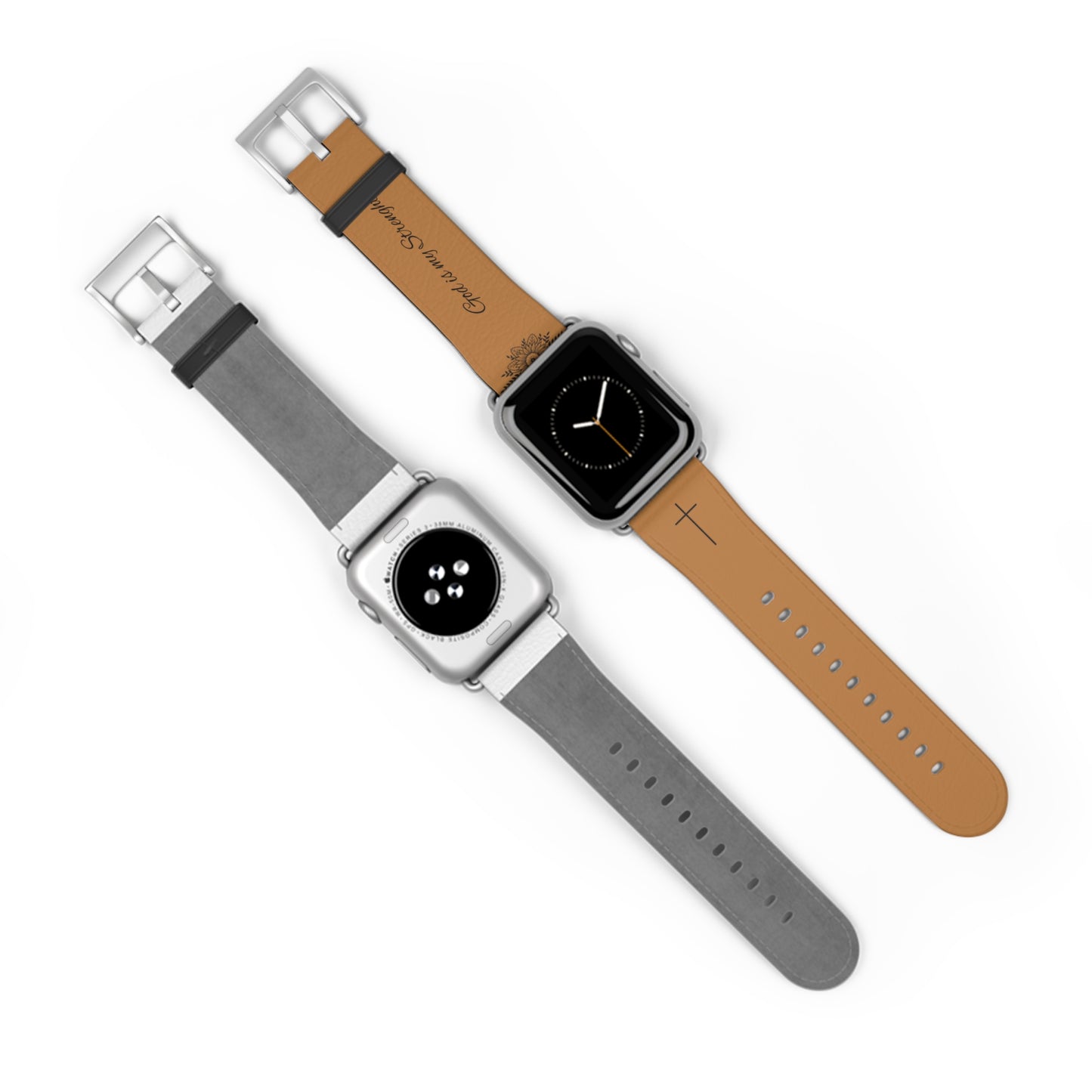 Faith-Inspired Watch Band, Leather Smartwatch Strap, Inspirational Gift, Christian Accessory, Everyday Motivation Bracelet