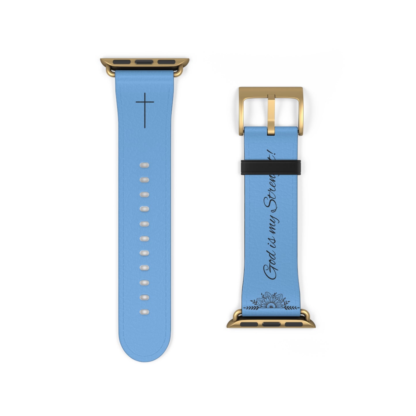 Faith-Inspired Watch Band, Christian Watch Strap, Casual Accessory, Gift for Believers, Stylish Faith Jewelry, Blue Watch Band