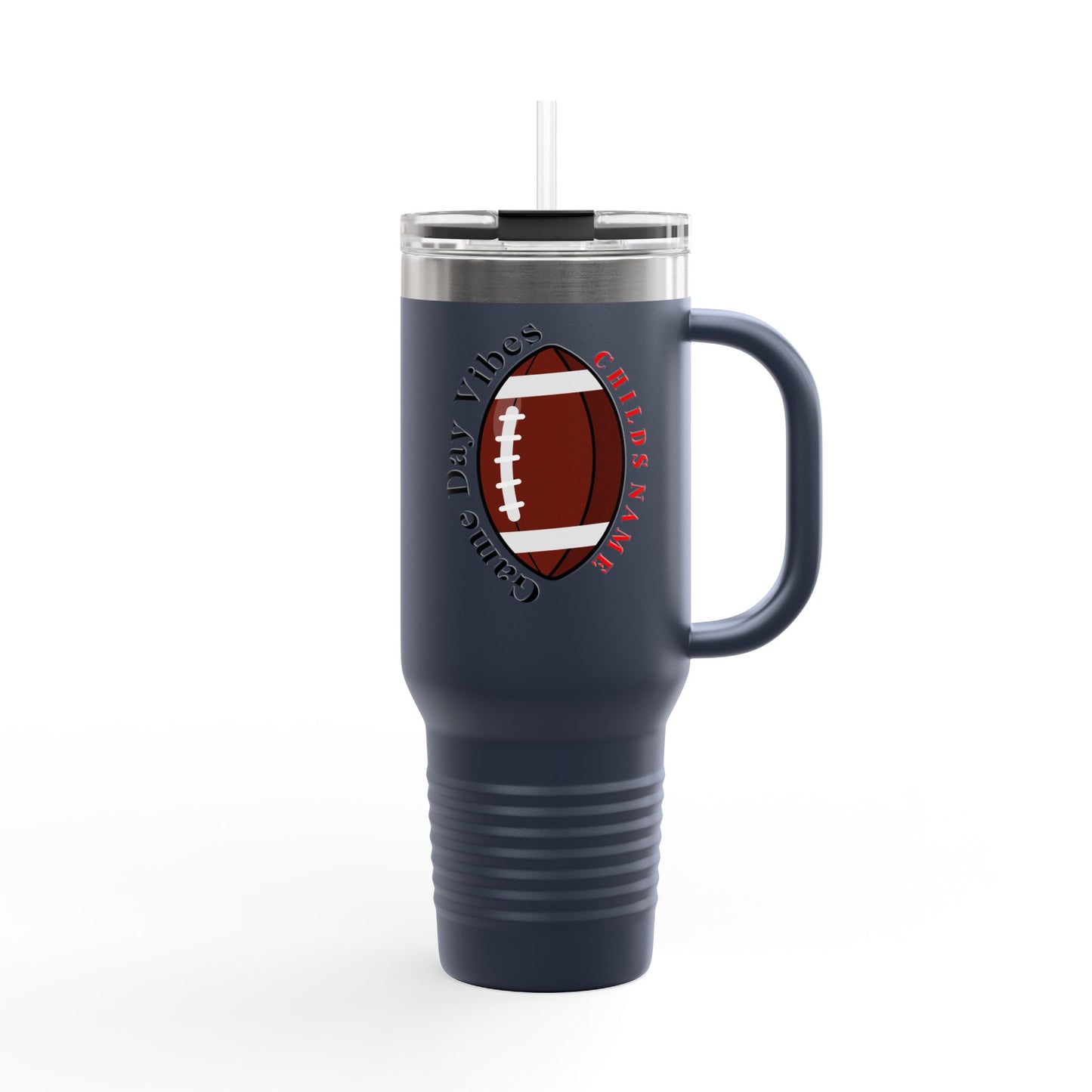 Game Day Vibes Insulated Travel Mug, Personalized Coffee Cup, Sports Travel Tumbler, 40oz Hydration Mug, Gift for Football Fans, [...]
