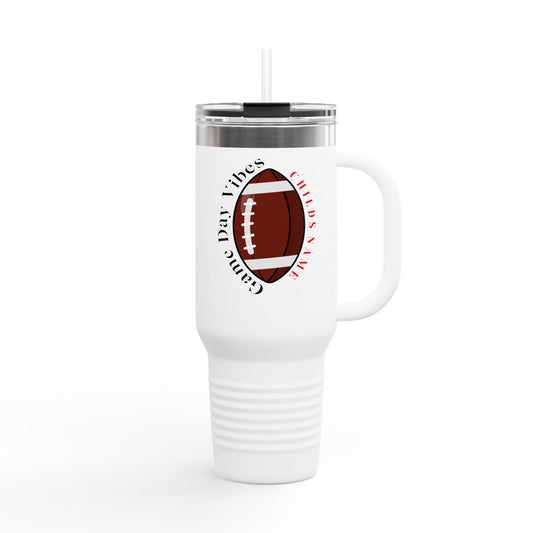 Game Day Vibes Insulated Travel Mug, Personalized Coffee Cup, Sports Travel Tumbler, 40oz Hydration Mug, Gift for Football Fans, [...]