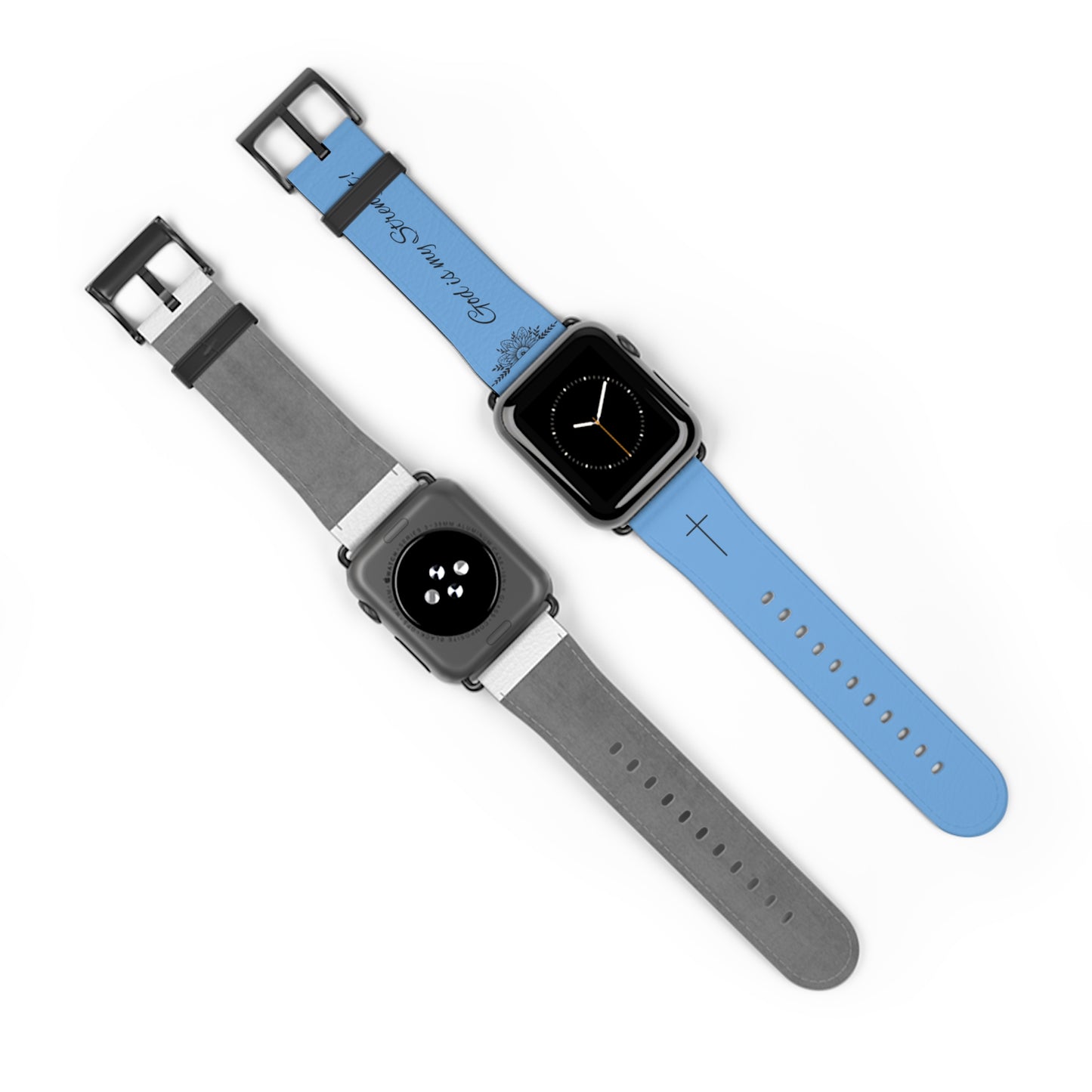 Faith-Inspired Watch Band, Christian Watch Strap, Casual Accessory, Gift for Believers, Stylish Faith Jewelry, Blue Watch Band