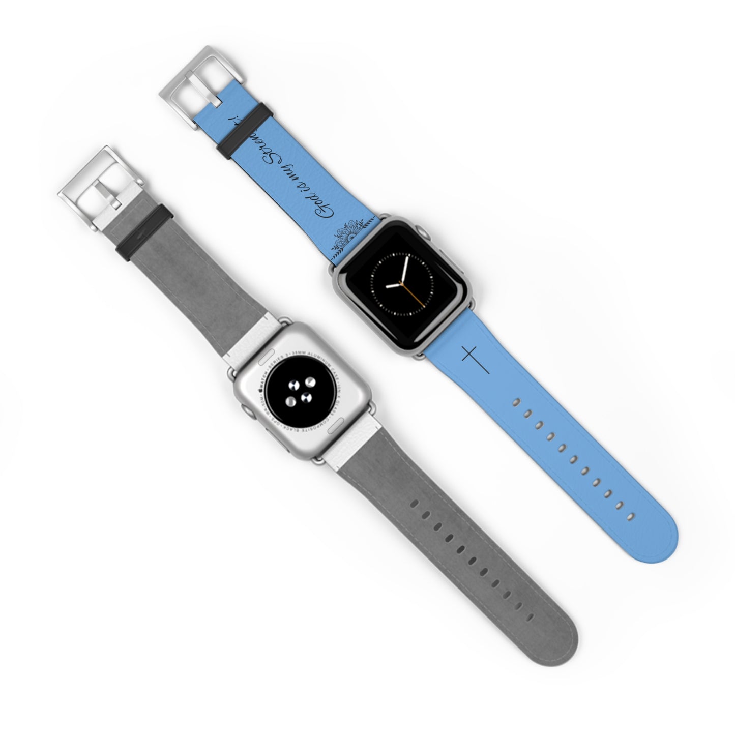 Faith-Inspired Watch Band, Christian Watch Strap, Casual Accessory, Gift for Believers, Stylish Faith Jewelry, Blue Watch Band