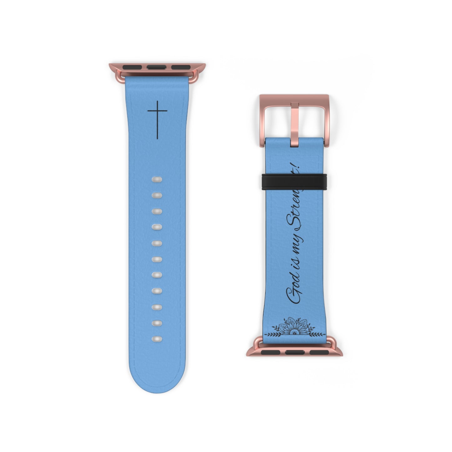 Faith-Inspired Watch Band, Christian Watch Strap, Casual Accessory, Gift for Believers, Stylish Faith Jewelry, Blue Watch Band