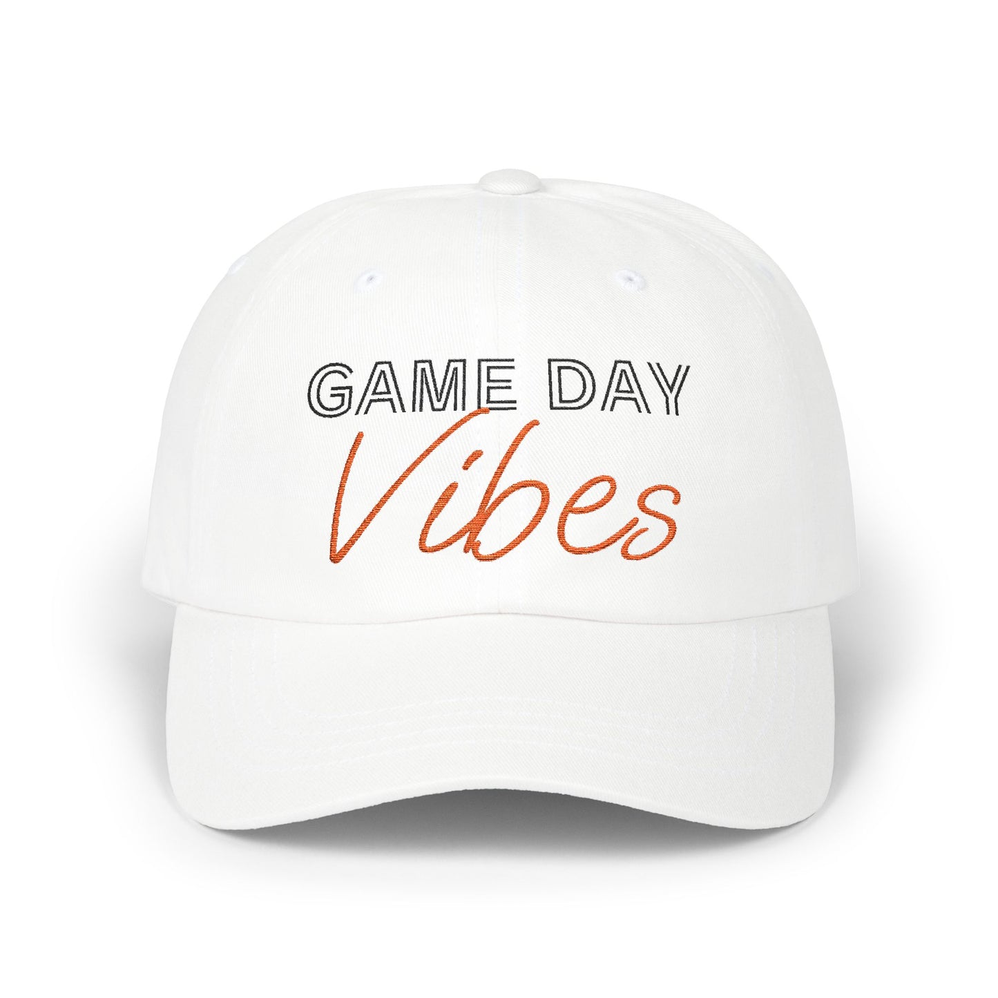 Game Day Vibes Hat, Classic Baseball Hat for Sports Fans, Casual Style, Gift for Dads, Summer Cap, Outdoor Adventures