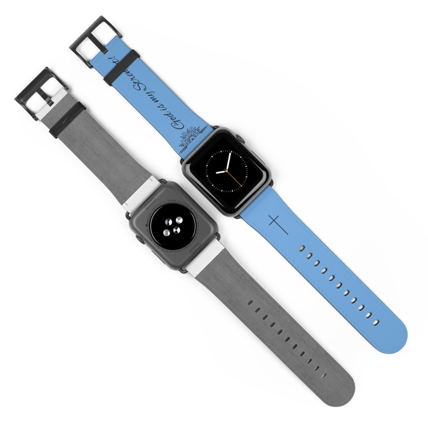 Faith-Inspired Watch Band, Christian Watch Strap, Casual Accessory, Gift for Believers, Stylish Faith Jewelry, Blue Watch Band