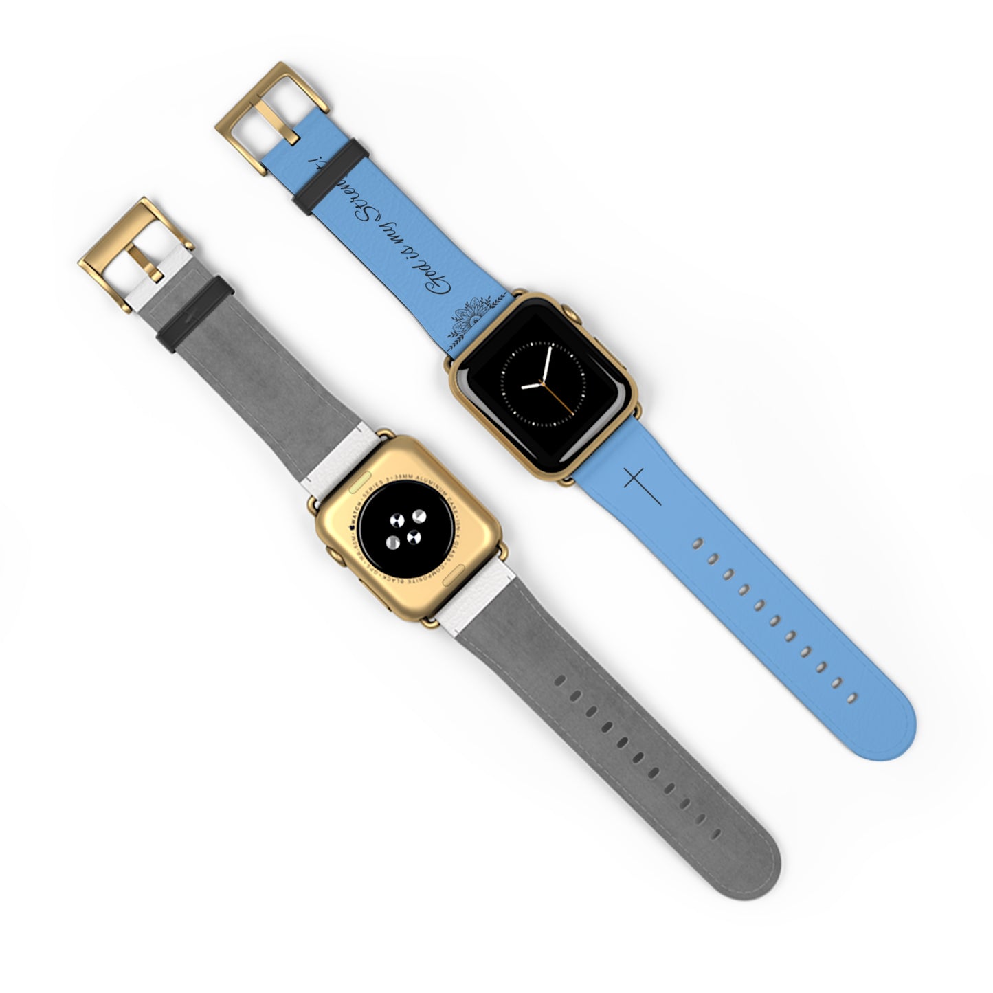 Faith-Inspired Watch Band, Christian Watch Strap, Casual Accessory, Gift for Believers, Stylish Faith Jewelry, Blue Watch Band