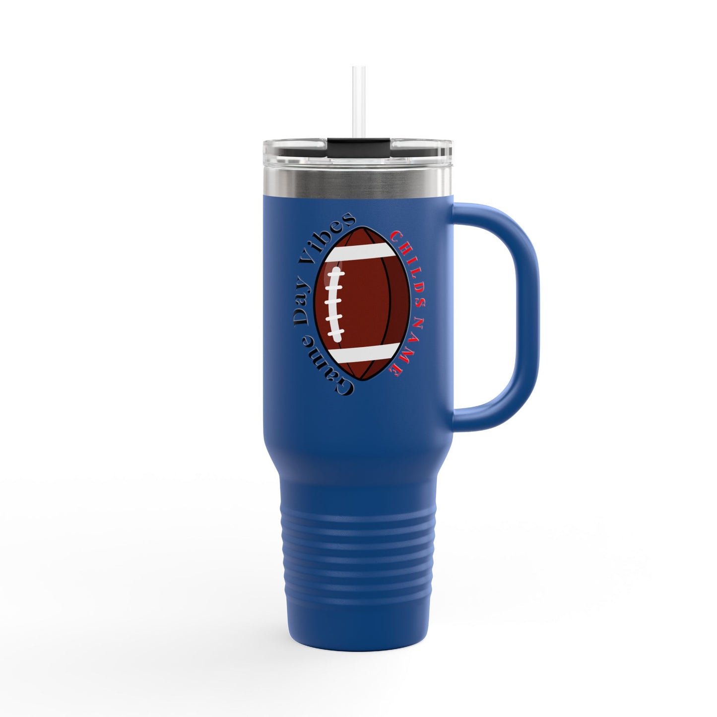 Game Day Vibes Insulated Travel Mug, Personalized Coffee Cup, Sports Travel Tumbler, 40oz Hydration Mug, Gift for Football Fans, [...]