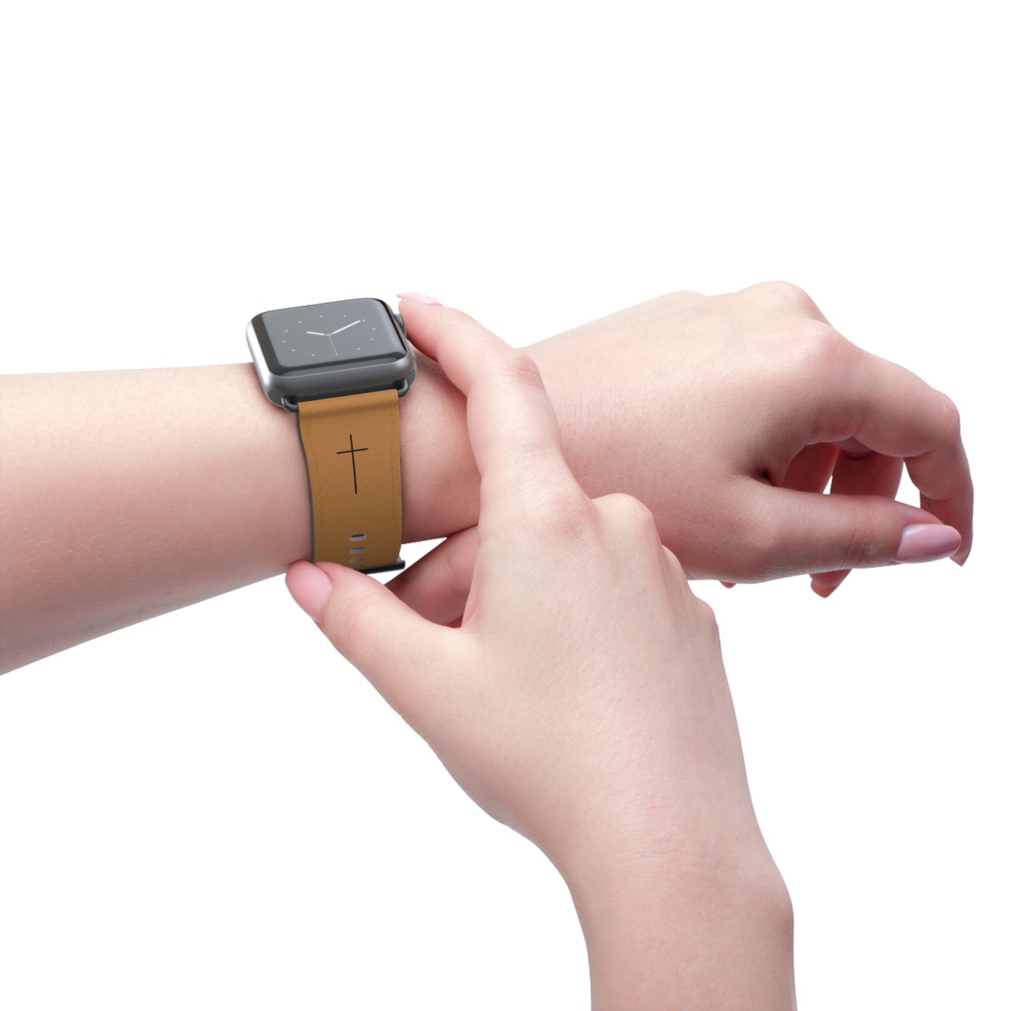 Faith-Inspired Watch Band, Leather Smartwatch Strap, Inspirational Gift, Christian Accessory, Everyday Motivation Bracelet