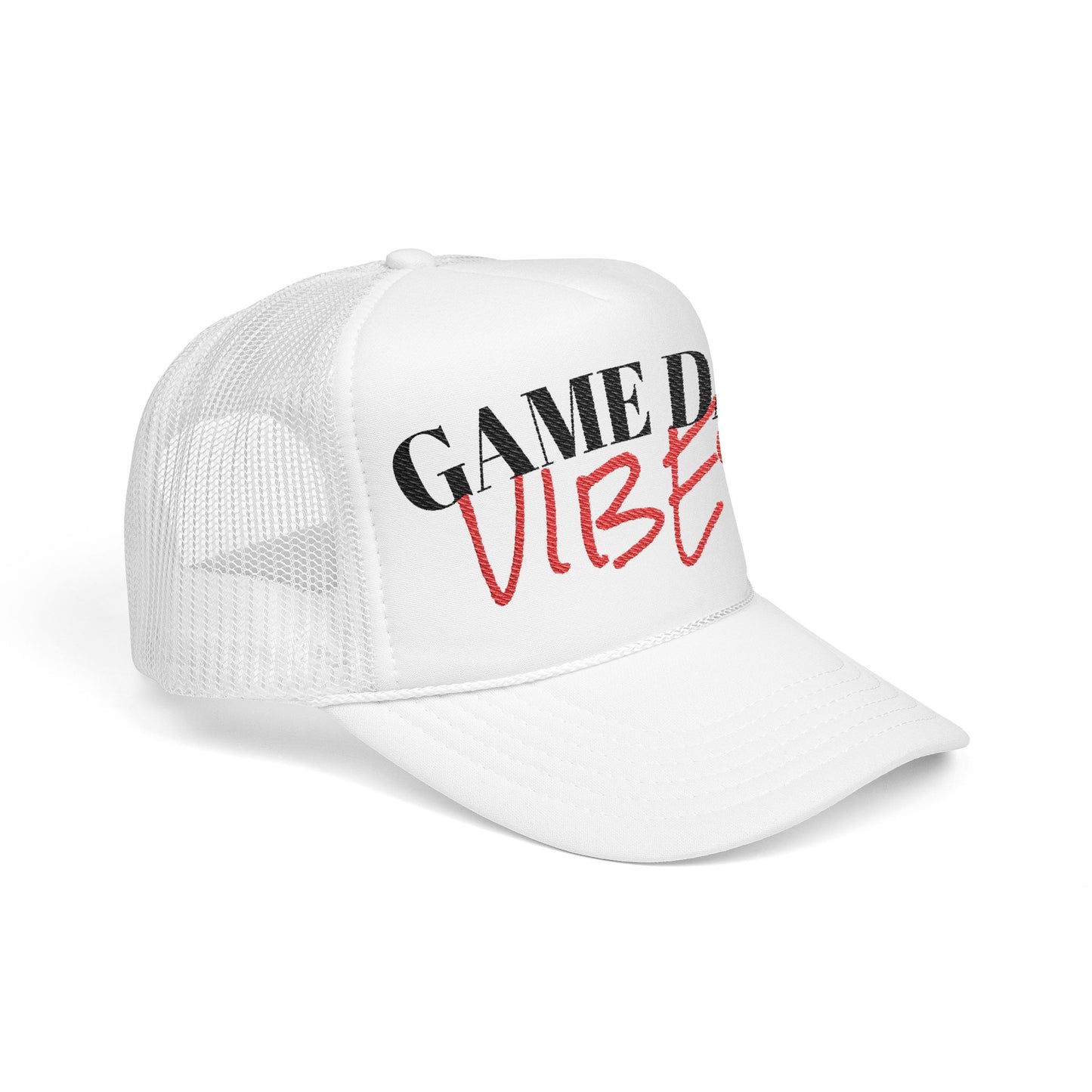 Game Day Vibes Foam Trucker Hat, Casual Sports Cap, Embroidered Accessories, Summer Fashion, Outdoor Events, Gift for Sports Fans
