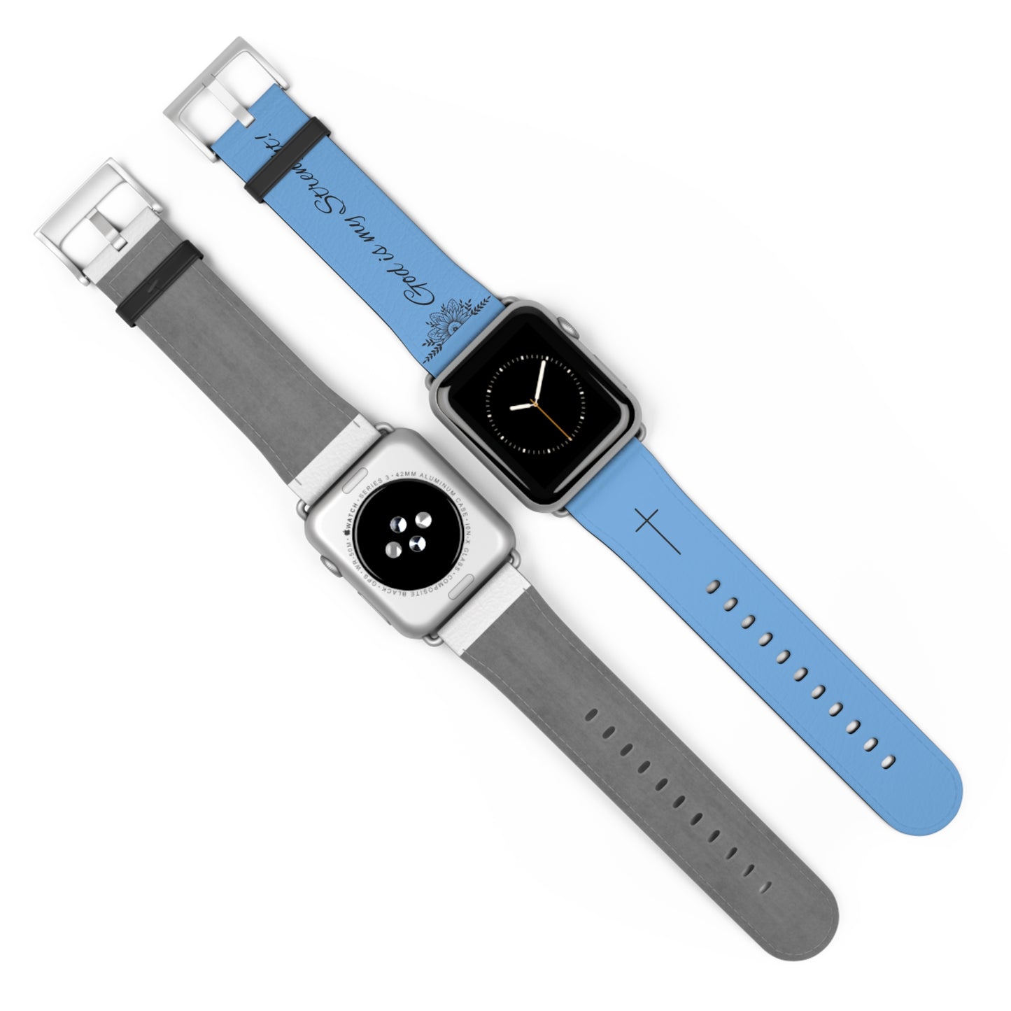 Faith-Inspired Watch Band, Christian Watch Strap, Casual Accessory, Gift for Believers, Stylish Faith Jewelry, Blue Watch Band