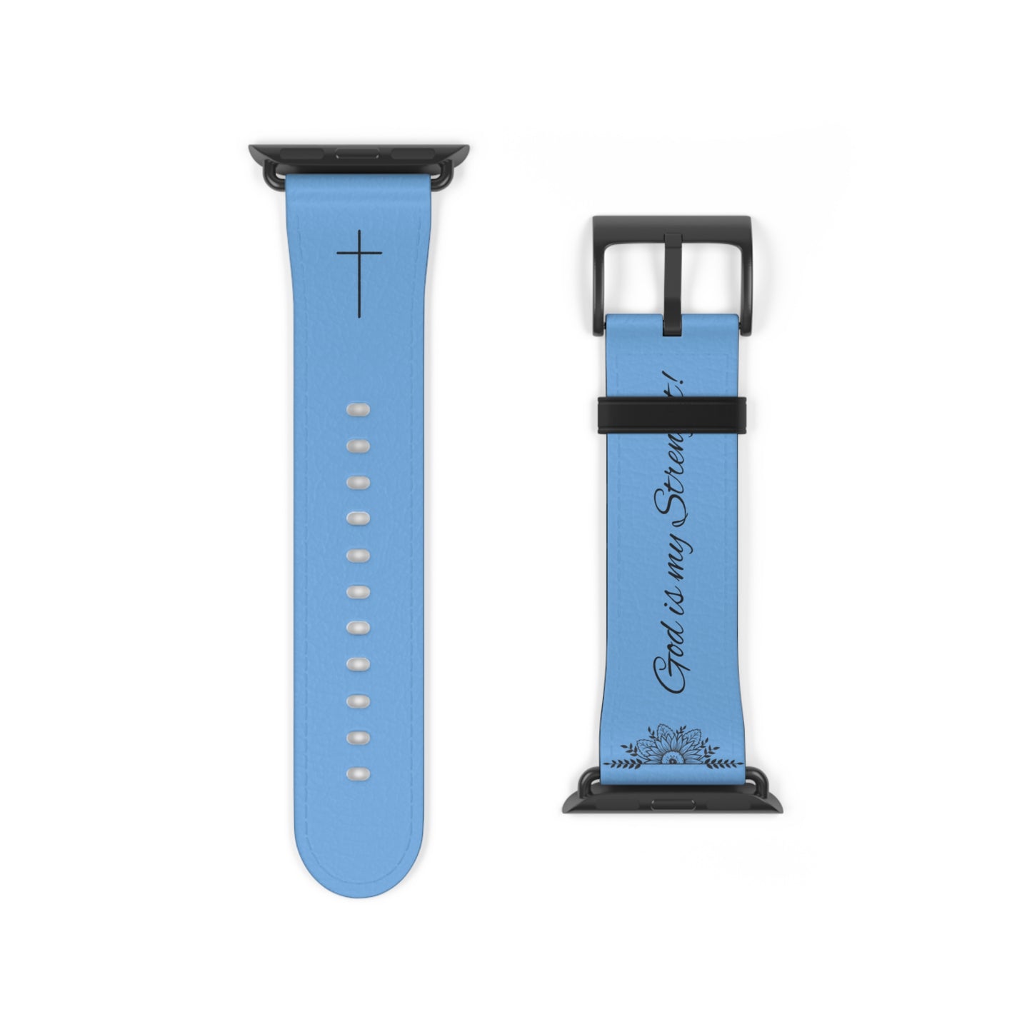 Faith-Inspired Watch Band, Christian Watch Strap, Casual Accessory, Gift for Believers, Stylish Faith Jewelry, Blue Watch Band