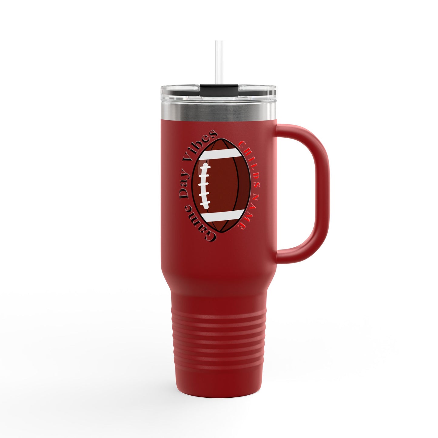 Game Day Vibes Insulated Travel Mug, Personalized Coffee Cup, Sports Travel Tumbler, 40oz Hydration Mug, Gift for Football Fans, [...]