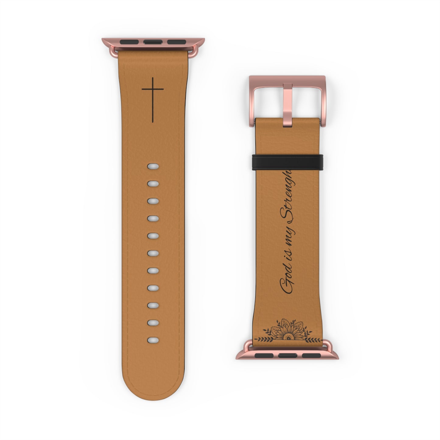 Faith-Inspired Watch Band, Leather Smartwatch Strap, Inspirational Gift, Christian Accessory, Everyday Motivation Bracelet