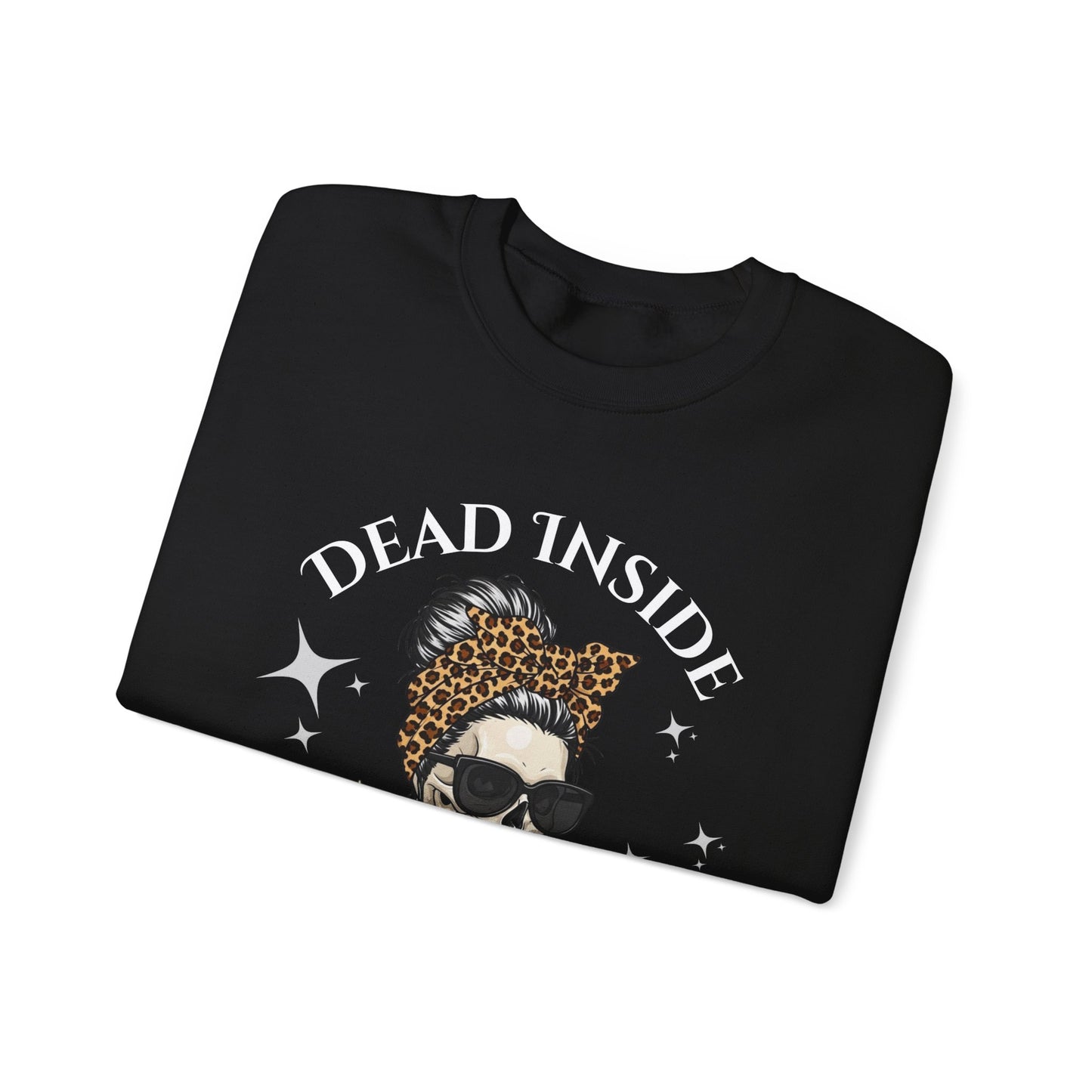 Dead Inside But Caffeinated Sweater, Funny Sweatshirt, Gift for Coffee Lovers, Halloween Apparel, Unique Graphic Crewneck