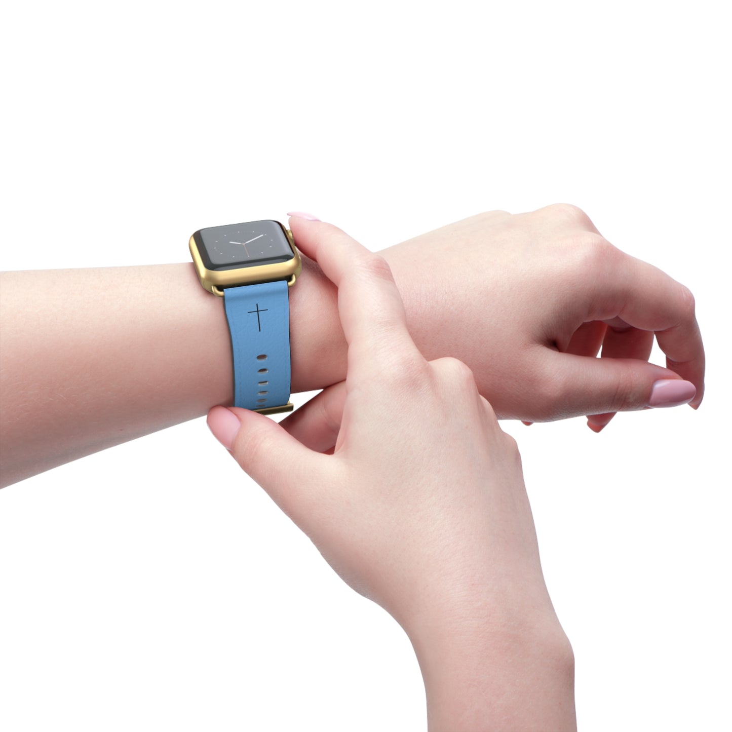 Faith-Inspired Watch Band, Christian Watch Strap, Casual Accessory, Gift for Believers, Stylish Faith Jewelry, Blue Watch Band