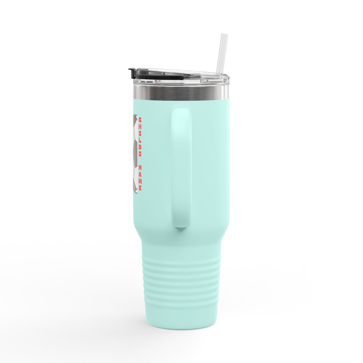 Game Day Vibes Personalized Insulated Travel Mug | 40oz Customizable Gift, Perfect for Soccer Lovers for Coaches, Players, Moms on Game Day