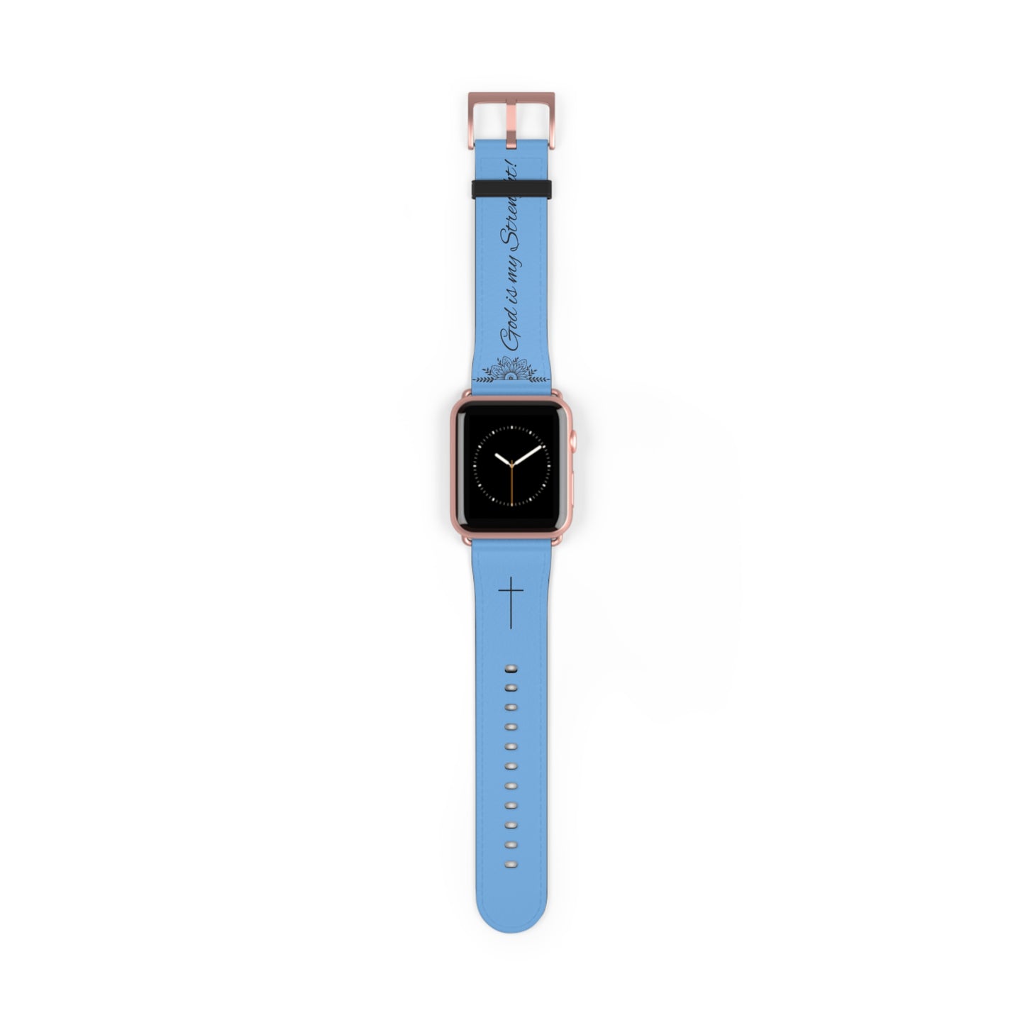 Faith-Inspired Watch Band, Christian Watch Strap, Casual Accessory, Gift for Believers, Stylish Faith Jewelry, Blue Watch Band