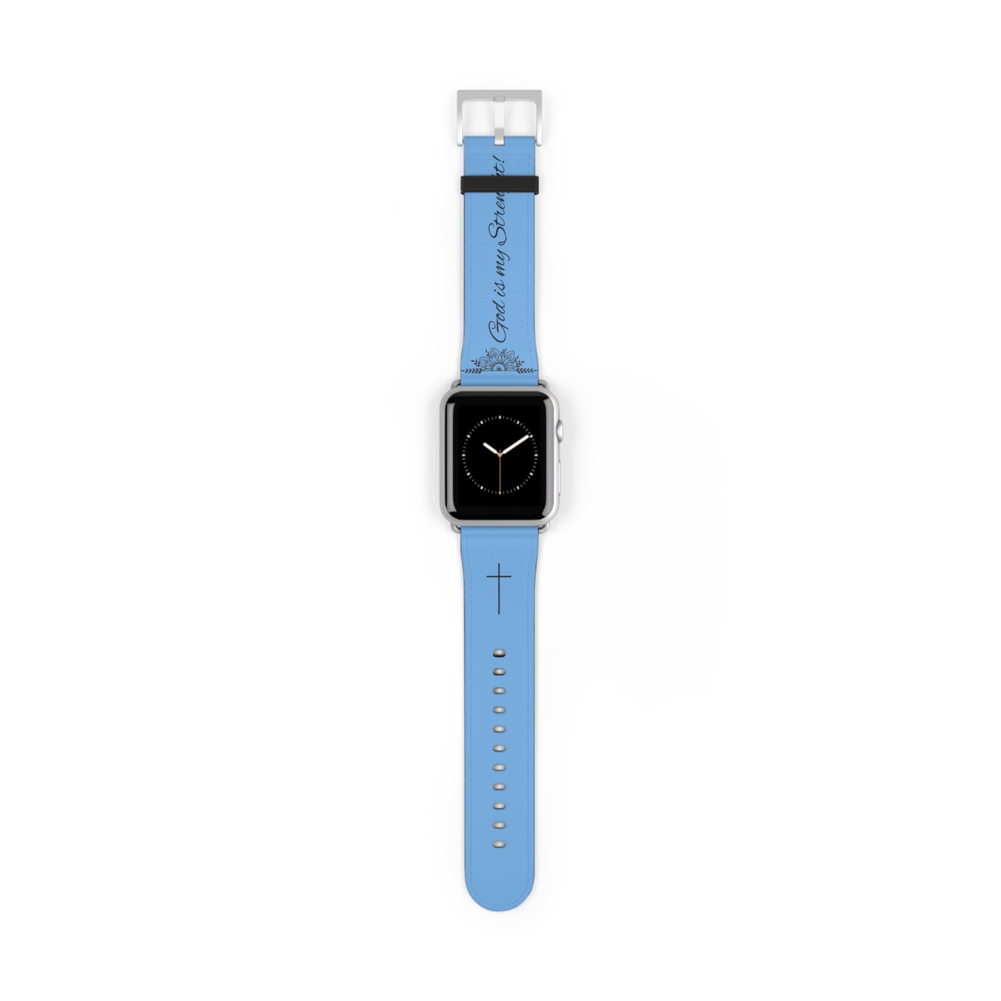 Faith-Inspired Watch Band, Christian Watch Strap, Casual Accessory, Gift for Believers, Stylish Faith Jewelry, Blue Watch Band