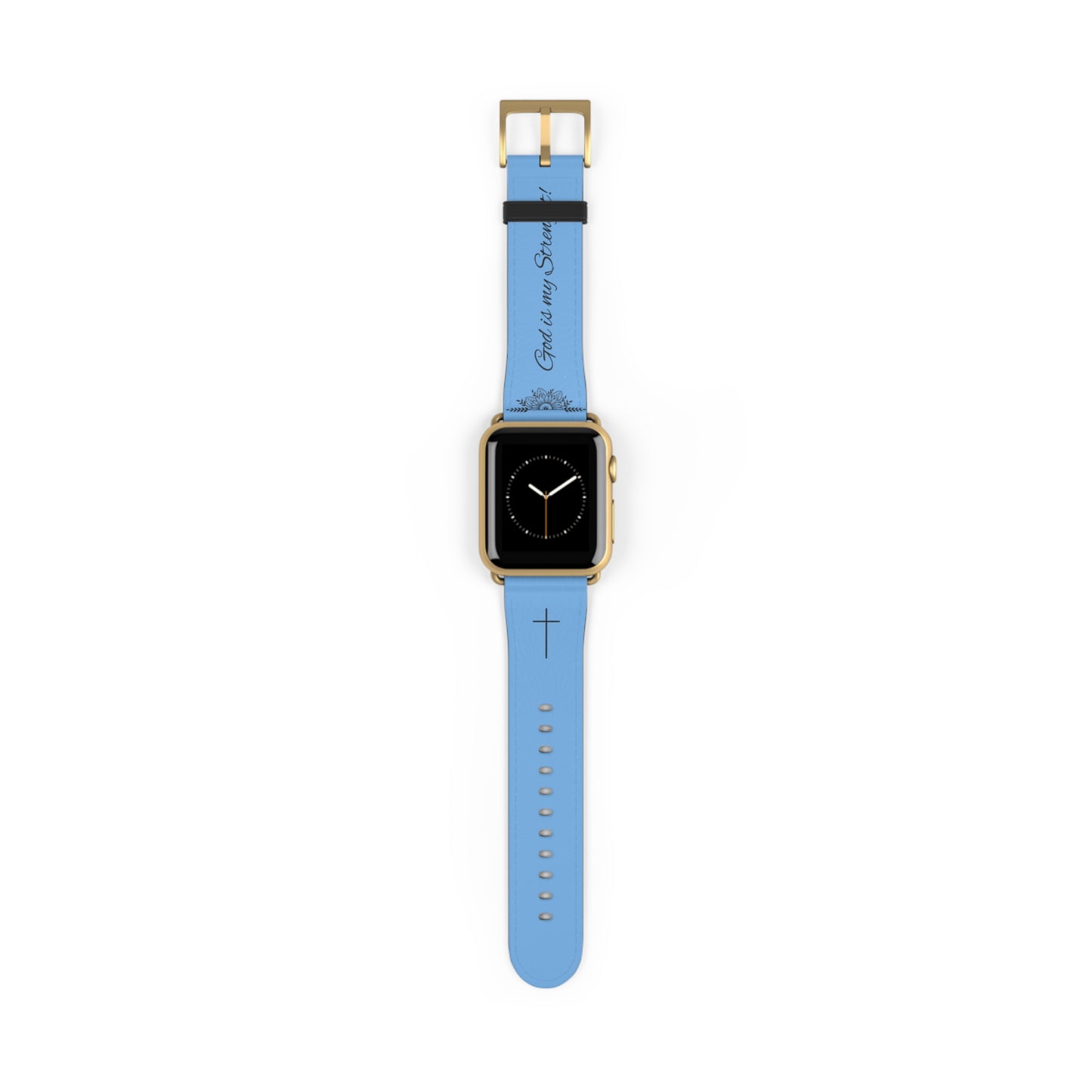 Faith-Inspired Watch Band, Christian Watch Strap, Casual Accessory, Gift for Believers, Stylish Faith Jewelry, Blue Watch Band