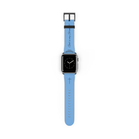 Faith-Inspired Watch Band, Christian Watch Strap, Casual Accessory, Gift for Believers, Stylish Faith Jewelry, Blue Watch Band