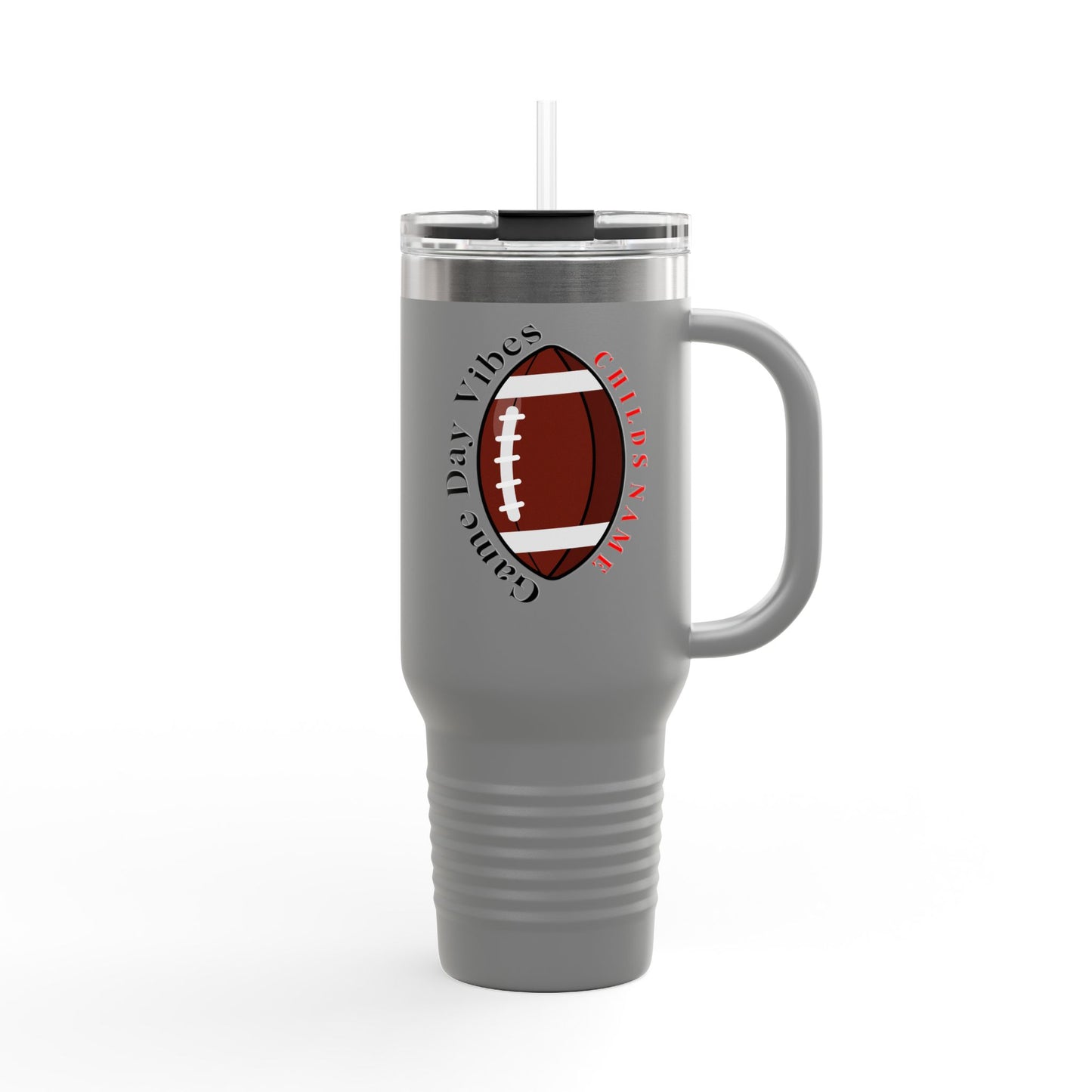 Game Day Vibes Insulated Travel Mug, Personalized Coffee Cup, Sports Travel Tumbler, 40oz Hydration Mug, Gift for Football Fans, [...]